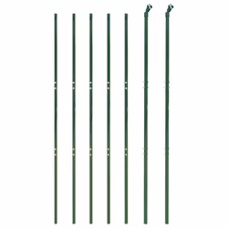 vidaXL Wire Mesh Fence Chain Link Fence Panel Green Galvanised Steel 0.8x10 m - green, 1.4 x 10 m