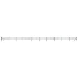 vidaXL Wire Mesh Fence Chain Link Fence Panel Green Galvanised Steel 0.8x10 m - green, 0.8 x 25 m