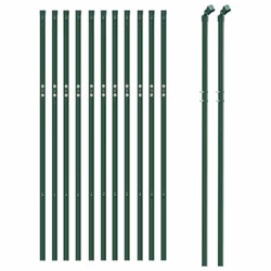 vidaXL Wire Mesh Fence Chain Link Fence Panel Green Galvanised Steel 0.8x10 m - green, 0.8 x 25 m