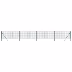 vidaXL Wire Mesh Fence Garden Wire Fencing Mesh Outdoor Fence Galvanised Steel - green, 1 x 10 m