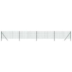 vidaXL Wire Mesh Fence Garden Wire Fencing Mesh Outdoor Fence Galvanised Steel - green, 1 x 10 m