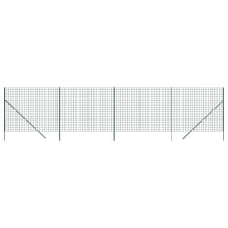 vidaXL Wire Mesh Fence Garden Wire Fencing Mesh Outdoor Fence Galvanised Steel - green, 1.4 x 10 m