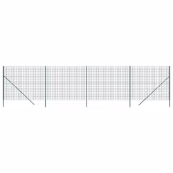 vidaXL Wire Mesh Fence Garden Wire Fencing Mesh Outdoor Fence Galvanised Steel - green, 2 x 10 m