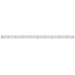 vidaXL Wire Mesh Fence with Spike Anchors Chain Link Fence Green 0.8x25 m - 0.8 x 25 m