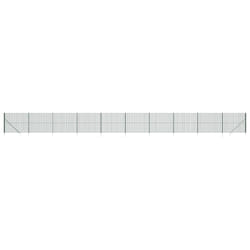 vidaXL Wire Mesh Fence Outdoor Garden Wire Fencing Mesh with Spike Anchors - green, 1.4 x 25 m