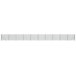 vidaXL Wire Mesh Fence Outdoor Garden Wire Fencing Mesh with Spike Anchors - green, 2 x 25 m