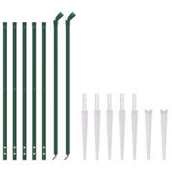 vidaXL Wire Mesh Fence Outdoor Garden Wire Fencing Mesh with Spike Anchors - green, 1 x 10 m