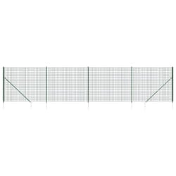 vidaXL Wire Mesh Fence Outdoor Garden Wire Fencing Mesh with Spike Anchors - green, 1.6 x 10 m