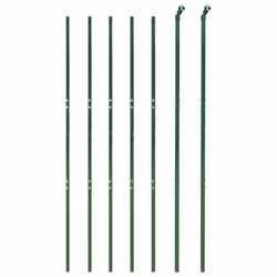 vidaXL Wire Mesh Fence Outdoor Garden Wire Fencing Mesh with Spike Anchors - green, 1.6 x 10 m