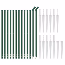 vidaXL Wire Mesh Fence Outdoor Garden Wire Fencing Mesh with Spike Anchors - green, 1.1 x 25 m