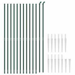 vidaXL Wire Mesh Fence Outdoor Garden Wire Fencing Mesh with Spike Anchors - green, 1.4 x 25 m