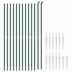vidaXL Wire Mesh Fence Outdoor Garden Wire Fencing Mesh with Spike Anchors - green, 1.6 x 25 m - Additional view 2