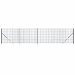 vidaXL Wire Mesh Fence Outdoor Garden Wire Fencing Mesh with Spike Anchors - green, 2.2 x 10 m