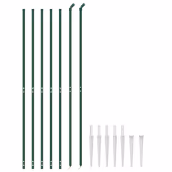 vidaXL Wire Mesh Fence Outdoor Garden Wire Fencing Mesh with Spike Anchors - green, 2.2 x 10 m