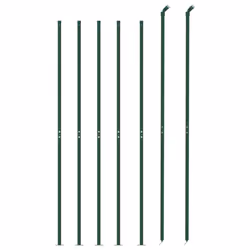 vidaXL Wire Mesh Fence with Flange Fence Panel Chain Link Fence Green 2x25 m - green, 1.6 x 10 m - Additional view 2