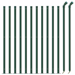 vidaXL Wire Mesh Fence with Flange Fence Panel Chain Link Fence Green 2x25 m - green, 0.8 x 25 m - Additional view 2