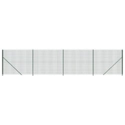 vidaXL Wire Mesh Fence Garden Wire Fencing Mesh with Flange Anthracite 2x25 m - green, 1.8 x 10 m