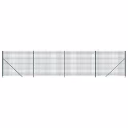 vidaXL Wire Mesh Fence Garden Wire Fencing Mesh with Flange Anthracite 2x25 m - green, 2.2 x 10 m