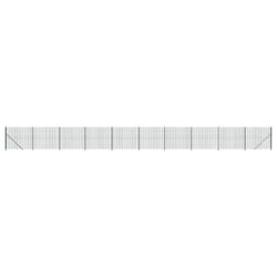 vidaXL Wire Mesh Fence Garden Wire Fencing Mesh with Flange Anthracite 2x25 m - green, 1.4 x 25 m