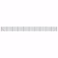 vidaXL Wire Mesh Fence Garden Wire Fencing Mesh with Flange Anthracite 2x25 m - green, 1.8 x 25 m