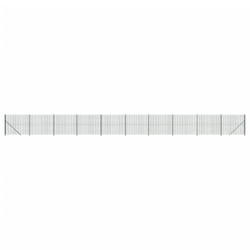 vidaXL Wire Mesh Fence Garden Wire Fencing Mesh with Flange Anthracite 2x25 m - green, 1.8 x 25 m