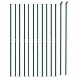 vidaXL Wire Mesh Fence Garden Wire Fencing Mesh Outdoor Fence with flange - green, 1.1 x 25 m