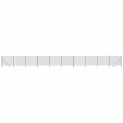 vidaXL Wire Mesh Fence Chain Link Fence Panel Green Galvanised Steel 1.4x10 m - anthracite, 2 x 25 m