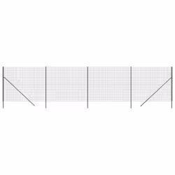 vidaXL Wire Mesh Fence Garden Fencing Anthracite 2.2x10 m Galvanised Steel