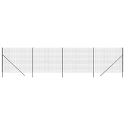 vidaXL Wire Mesh Fence Garden Fencing Anthracite 2.2x10 m Galvanised Steel