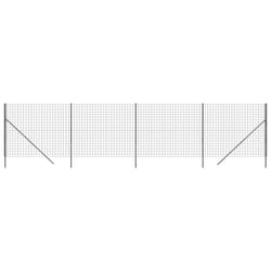 vidaXL Wire Mesh Fence Garden Wire Fencing Mesh Outdoor Fence Galvanised Steel - anthracite, 2.2 x 10 m