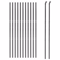 vidaXL Wire Mesh Fence Garden Wire Fencing Mesh Outdoor Fence Galvanised Steel - anthracite, 1.6 x 25 m
