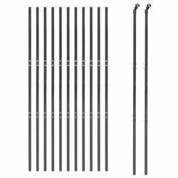 vidaXL Wire Mesh Fence Garden Wire Fencing Mesh Outdoor Fence Galvanised Steel - anthracite, 1.8 x 25 m