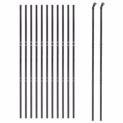 vidaXL Wire Mesh Fence Garden Wire Fencing Mesh Outdoor Fence Galvanised Steel - anthracite, 2 x 25 m