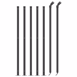 vidaXL Wire Mesh Fence with Flange Garden Fencing Mesh Anthracite 1.8x10 m - 0.8 x 10 m/ 1 pcs