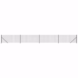 vidaXL Wire Mesh Fence with Flange Garden Fencing Mesh Anthracite 1.8x10 m - 1 x 10 m/ 1 pcs