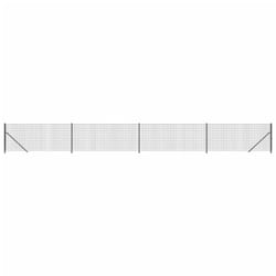 vidaXL Wire Mesh Fence with Flange Garden Fencing Mesh Anthracite 1.8x10 m - 1 x 10 m/ 1 pcs