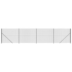 vidaXL Wire Mesh Fence with Flange Garden Fencing Mesh Anthracite 1.8x10 m - 1.8 x 10 m/ 1 pcs
