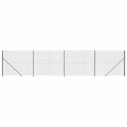 vidaXL Wire Mesh Fence with Flange Garden Fencing Mesh Anthracite 1.8x10 m - 2 x 10 m/ 1 pcs