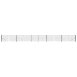 vidaXL Wire Mesh Fence Garden Wire Fencing Mesh with Flange Anthracite 2x25 m - anthracite, 1.6 x 25 m