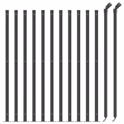vidaXL Wire Mesh Fence Garden Wire Fencing Mesh Outdoor Fence with flange - anthracite, 0.8 x 25 m