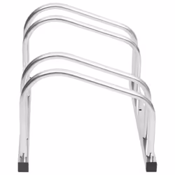 vidaXL Bike Rack Bike Stand Floor for 2 Bikes Bicycle Storage Galvanised Steel - steel, 2 people