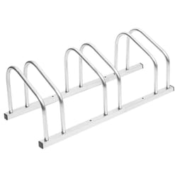 vidaXL Bike Rack Bike Stand Floor for 2 Bikes Bicycle Storage Galvanised Steel - steel, 3 people