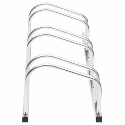 vidaXL Bike Rack Bike Stand Floor for 2 Bikes Bicycle Storage Galvanised Steel - steel, 3 people