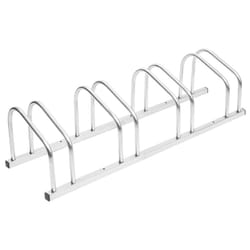 vidaXL Bike Rack Bike Stand Floor for 2 Bikes Bicycle Storage Galvanised Steel - steel, 4 people