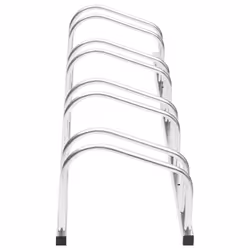 vidaXL Bike Rack Bike Stand Floor for 2 Bikes Bicycle Storage Galvanised Steel - steel, 4 people