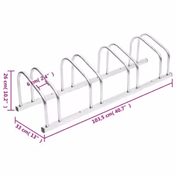 VidaXL Bike Rack Outdoor bicycle holder Front hitch-mount Stainless steel - Additional view 5