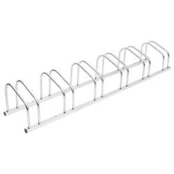 vidaXL Bike Rack Bike Stand Floor for 2 Bikes Bicycle Storage Galvanised Steel - steel, 6 people
