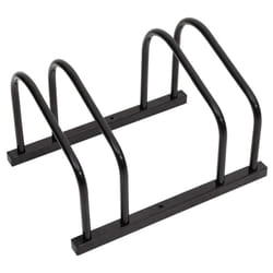 vidaXL Bike Rack Bike Stand Floor for 2 Bikes Bicycle Storage Galvanised Steel - black, 2 people