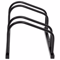 vidaXL Bike Rack Bike Stand Floor for 2 Bikes Bicycle Storage Galvanised Steel - black, 2 people