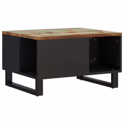 vidaXL Coffee Table Side Table Accent Table Sofa Tea Table Solid Wood Mango - multicolour, 60x50x35 cm - Additional view 8